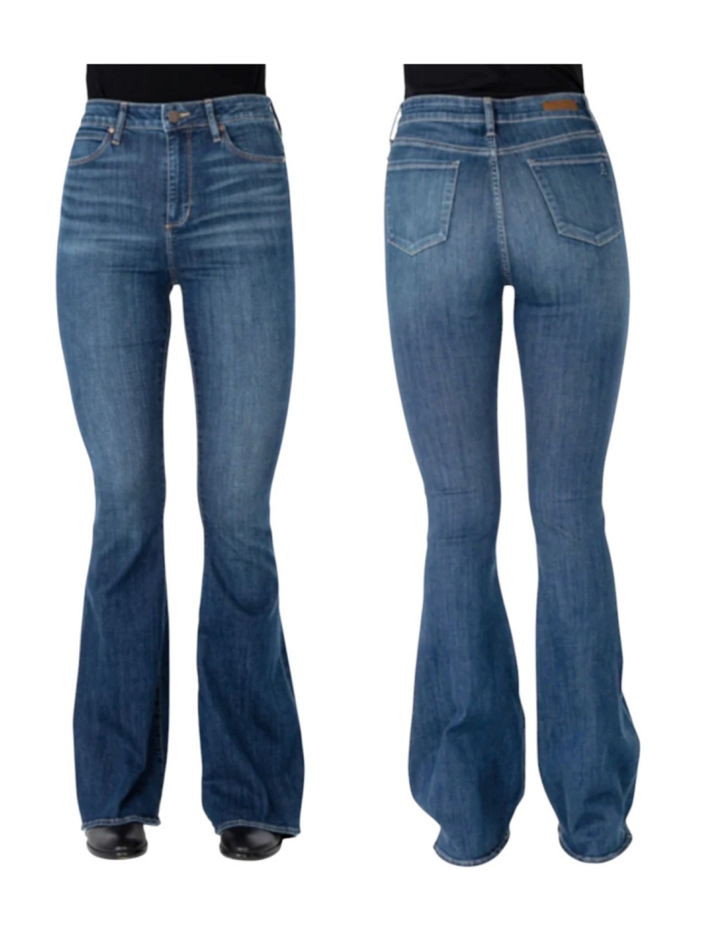 Articles of Society Bridgette Flare Leg medium wash jeans waist 32” Tall NWT